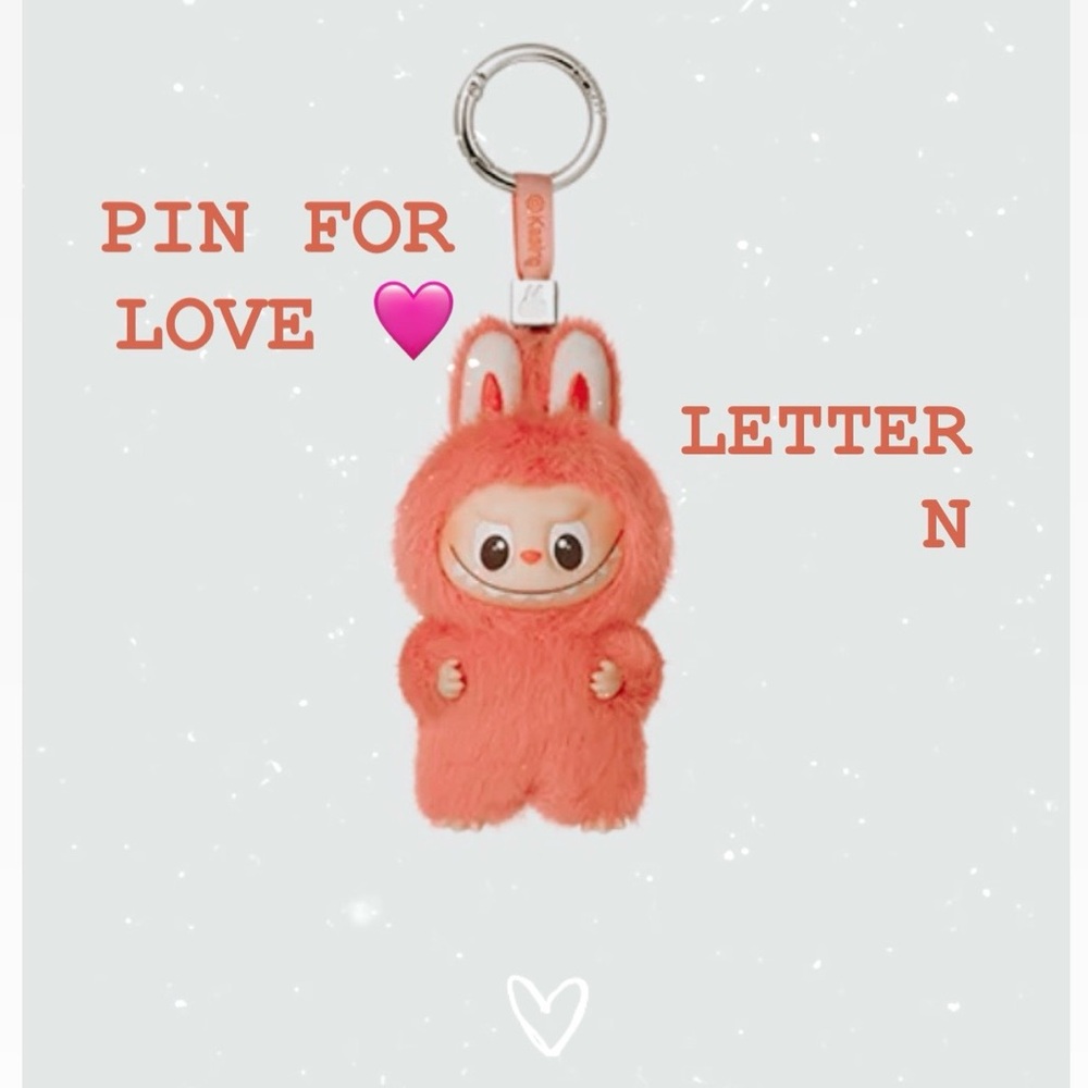 Pin For Love “N” (hot pink) - Pop Mart The Monsters -100% Authentic Labubu